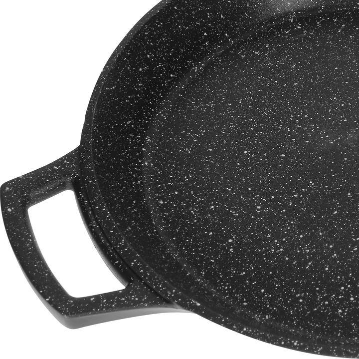 Actual product image Cheffinger Paella pan with non-stick coating in marble look 32cm (28 cm, Paella pan, Aluminium)