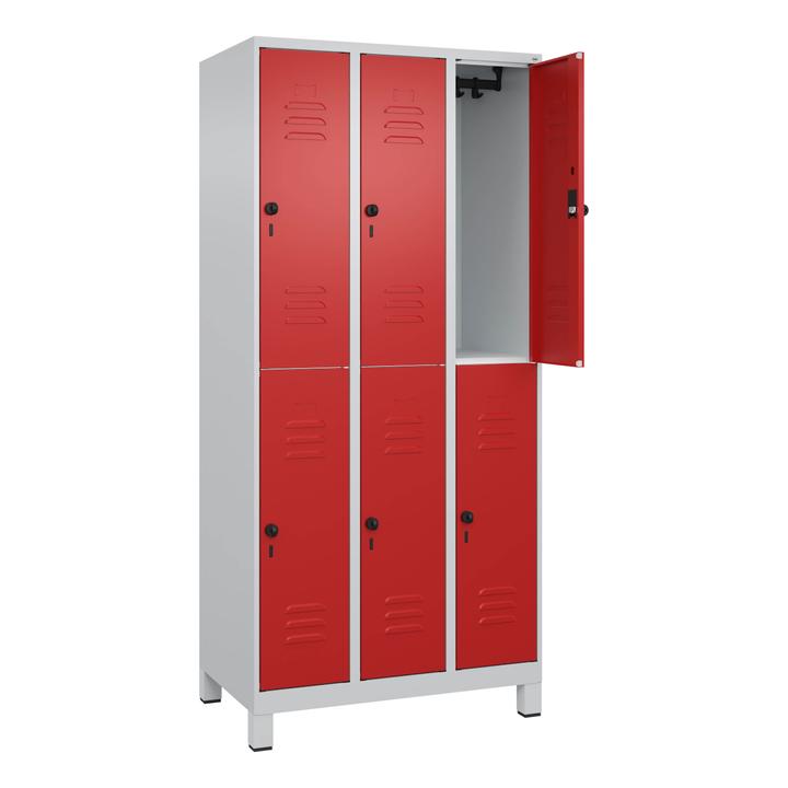 Image du produit C+P Vestiaire double Classic Plus, largeur de compartiment 30 cm, avec pieds