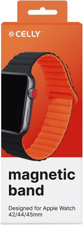Actual product image Celly Watchband 42/44/45mm Magenta Black (Silicone)