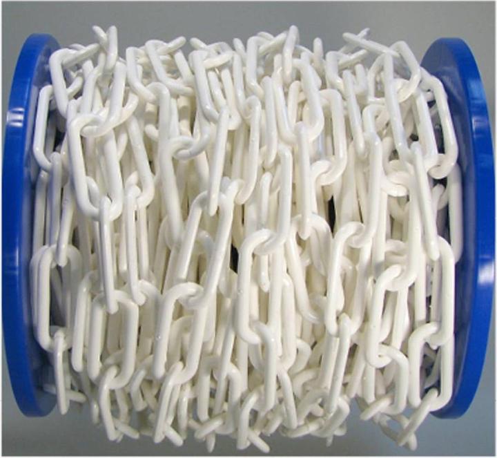 Image du produit Dörner + Helmer 128961 Chaîne de délimitation blanche plastique 25m (25 m)
