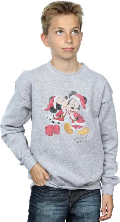 Actual product image Disney Boys Mickey And Minnie Christmas Kiss Sweatshirt (152, 158)