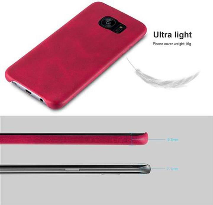 Actual product image Cadorabo Hard cover faux leather with texture (Samsung Galaxy S7 Edge)