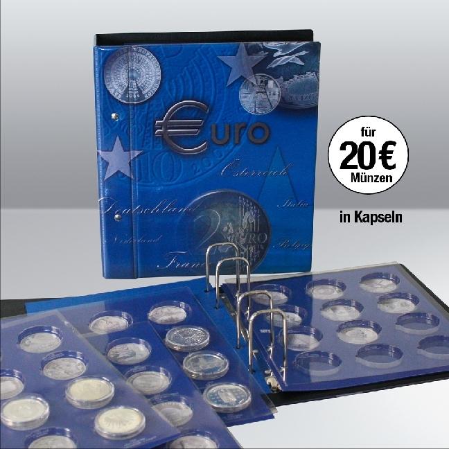 Image du produit Schwäbische Albumfabrik Album de collection pour pièces de 20-Euro Topset, incl. 2 feuillets pour pièces de 20-Euro sous