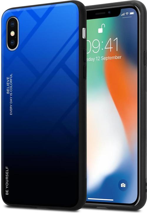 Produktbild Cadorabo TPU 2 Farben Glas Cover (Apple iPhone X)