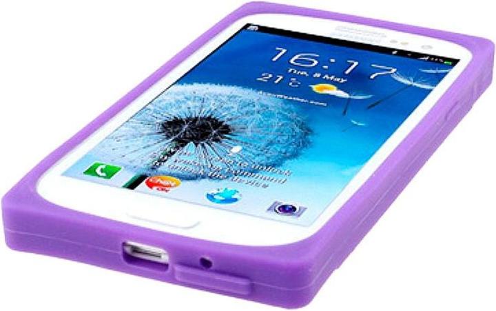 Produktbild König Design Silikon Hülle Kassette für Handy Samsung I9300 Galaxy S3 Lila (Samsung Galaxy S3, Samsung Galaxy S3 Neo)