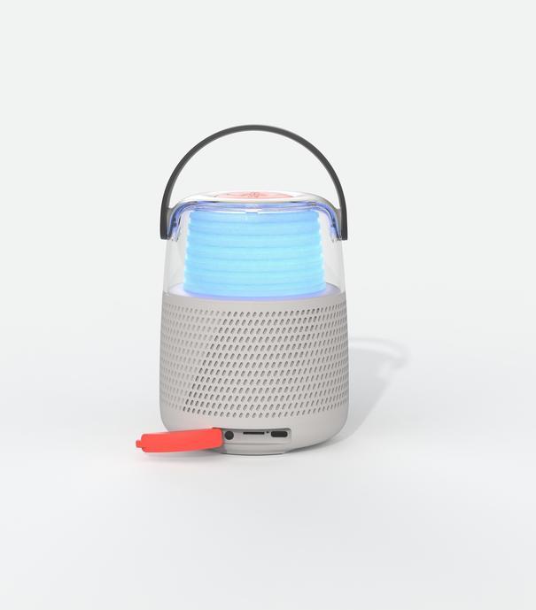 Image du produit Mobility on Board Haut-parleur karaoké KS-80 gris (5 h, Fonctionnement sur secteur)