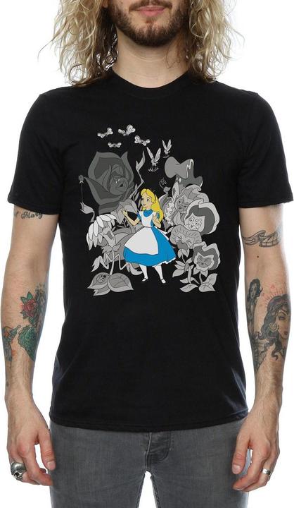 Actual product image Disney Mens Alice In Wonderland Flowers T-Shirt (3XL)