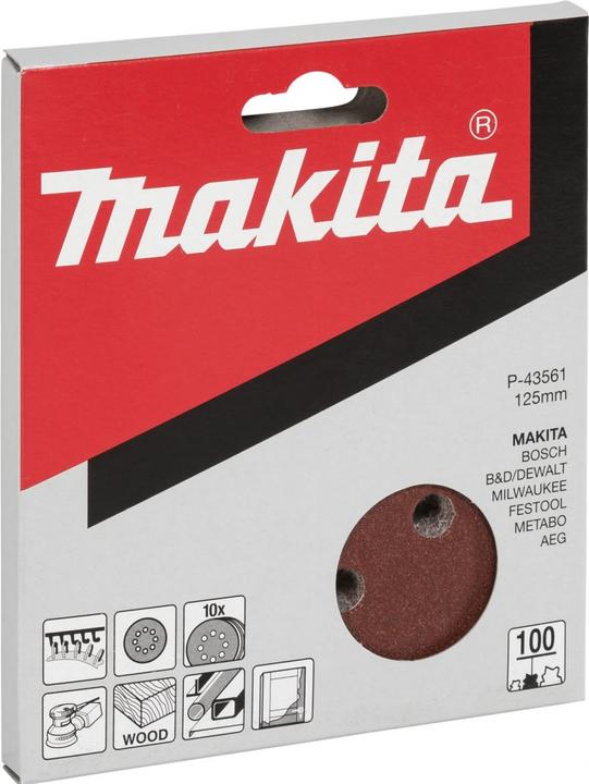 Image du produit Makita Papier de verre excentrique avec velcro (100)