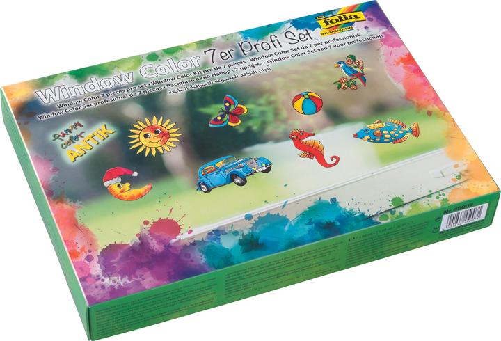Folia Window Color Set Funny Color Antik Profiset 7-teilig (Mehrfarbig, 560 ml)