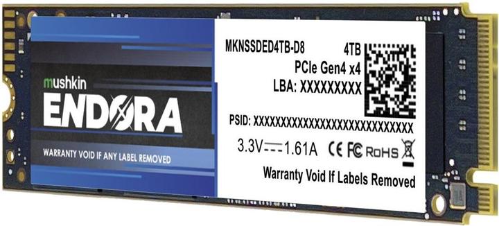 Produktbild Mushkin M.2 4TB Endora NVMe PCIe4.0 x 4 (4000 GB, M.2 2280)