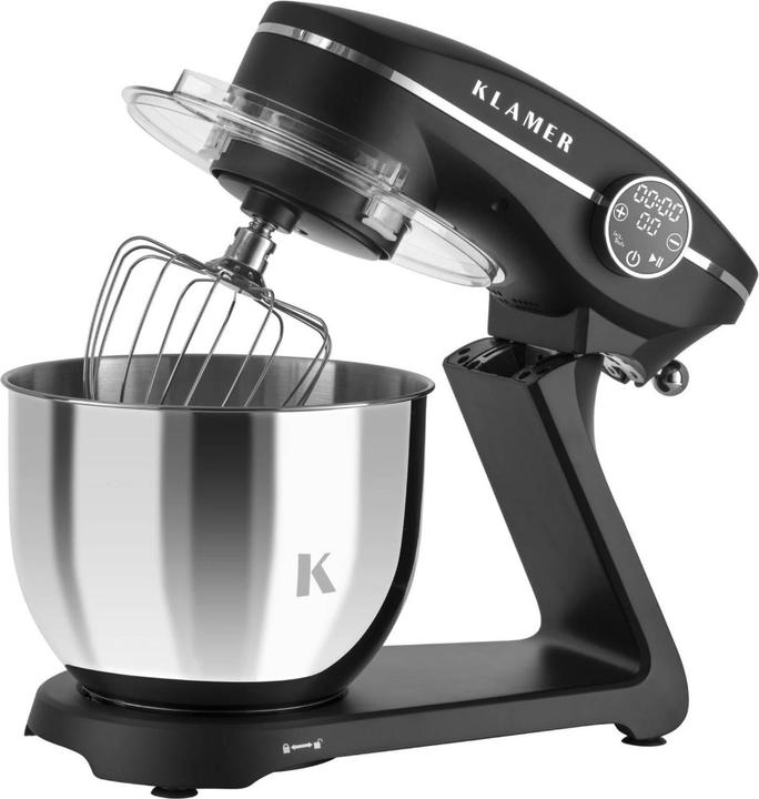 Actual product image KLAMER Küchenmaschine, Knetmaschine mit 6 Liter Edelstahl Schüssel (1800 W)