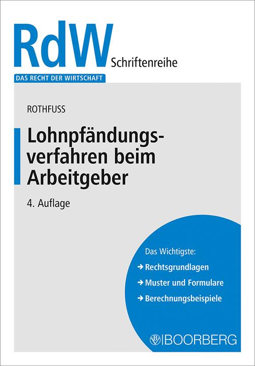 Produktbild Lohnpfndungsverfahren beim Arbeitgeber (Deutsch, Peter Rothfuss, 2024)
