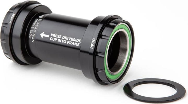 Cane Creek Hellbender 70 T47 Innenlager, Edelstahl, Thread Fit, 30mm, 68/73mm, black