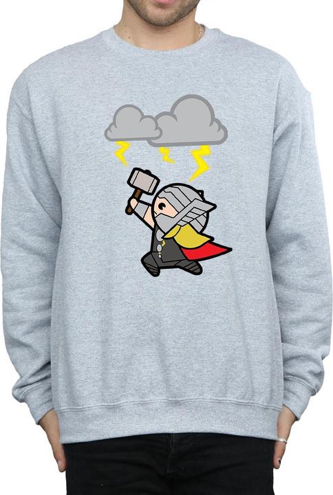 Actual product image Mens Kawaii Thor God Of Thunder Sweatshirt (XXL)