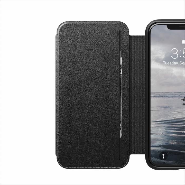 Produktbild Nomad Tri-Folio Leather Rugged Black iPhone X / Xs (Apple iPhone X, Apple iPhone XS)