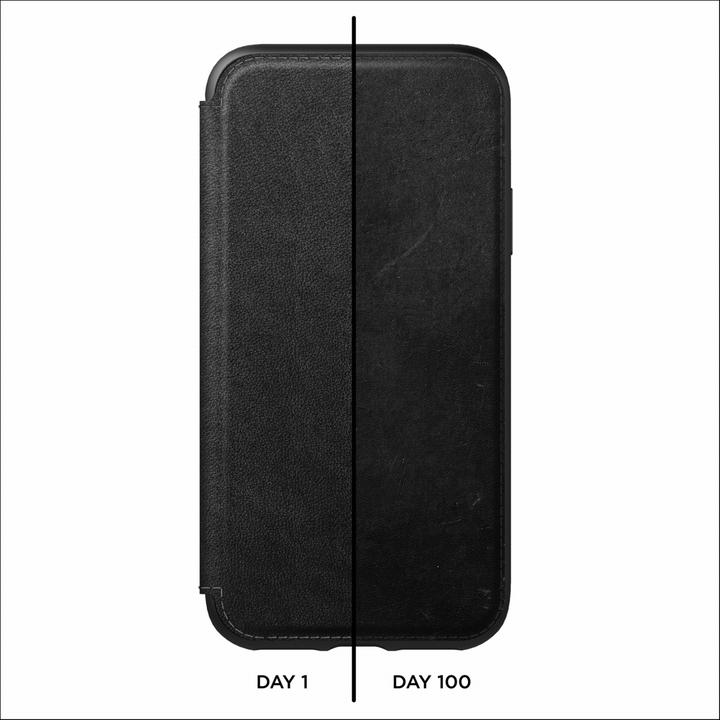Produktbild Nomad Tri-Folio Leather Rugged Black iPhone X / Xs (Apple iPhone X, Apple iPhone XS)