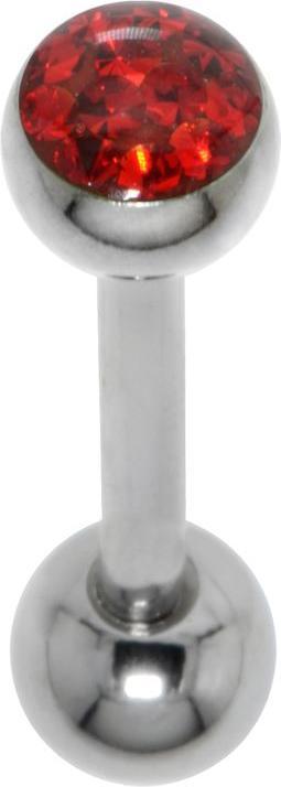 Actual product image Bijouteria Tongue piercing (Crystal, Surgical steel 316L, Epoxy resin)