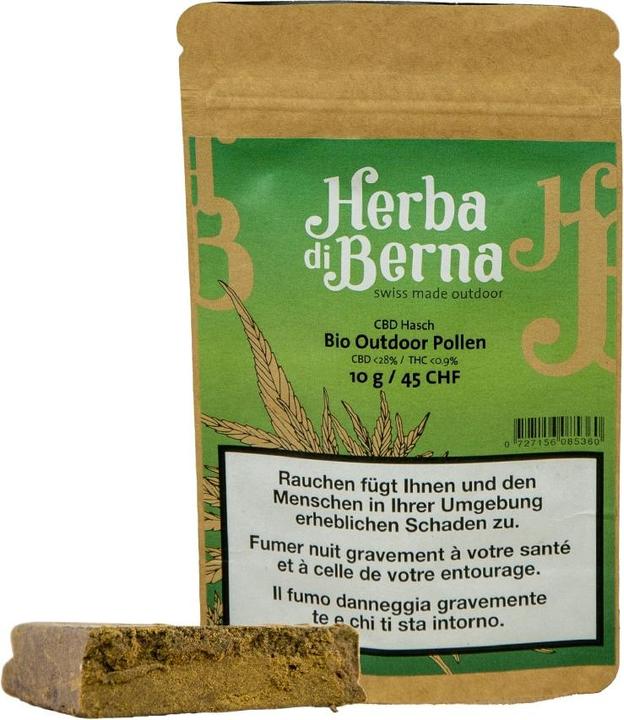Immagine prodotto Herba di Berna CBD Hash BIO Polline all'aperto (10 g, Esterno)