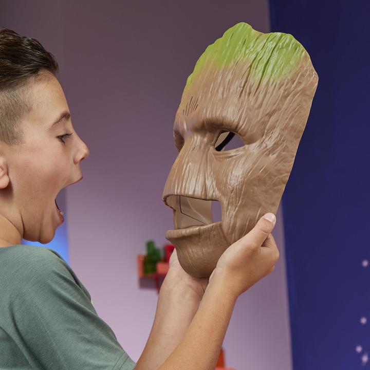 Actual product image Hasbro Marvel Guardians of the Galaxy Vol. 3 Groot Role Play Mask, Talking Groot Mask, Superhero Ma