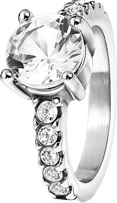 Immagine prodotto Star Piercing Anello con cristalli d'argento e cristallo grande (60, 950 Palladio)
