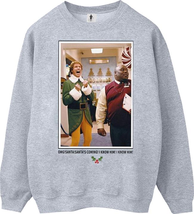 Actual product image Elf Womens/Ladies OMG Santa Photo Sweatshirt (XL)