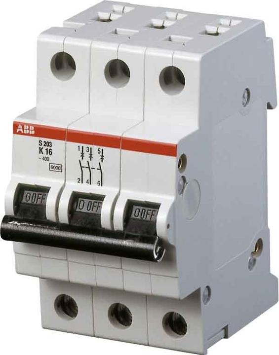 ABB STOTZ-KONTAKT Sicherungsautomat D,6kA,16A,3P S203-D16