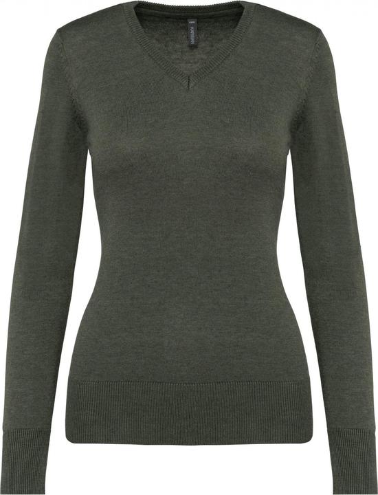 Kariban Pullover mit V-Ausschnitt Damen