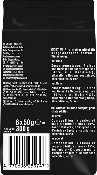 Immagine prodotto Sheba Fresco e fine (Adulto, 6 pz., 300 g)
