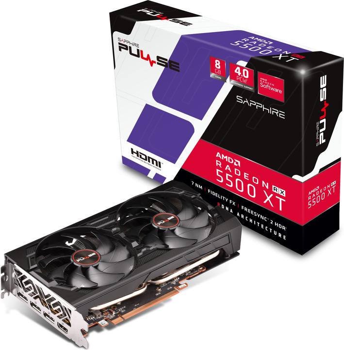 Actual product image Sapphire Radeon Pulse RX 5500 XT (8 GB)