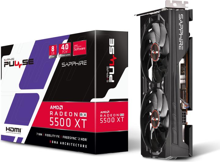 Actual product image Sapphire Radeon Pulse RX 5500 XT (8 GB)