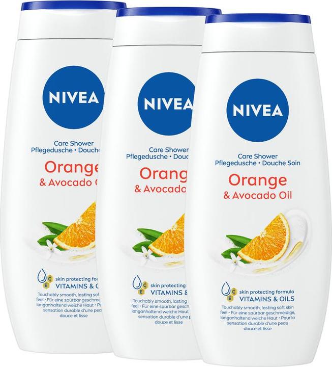 Produktbild NIVEA Pflegedusche Orange & Avocado Oil Trio (750 ml)