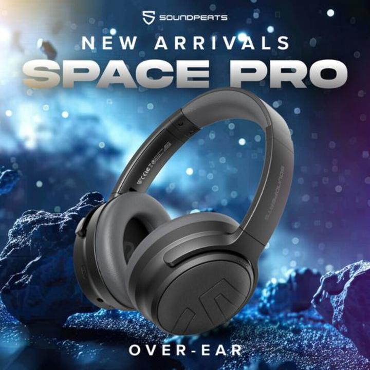 Actual product image Soundpeats Space Pro Overhead Headset black (ANC, 123 h, Wireless)