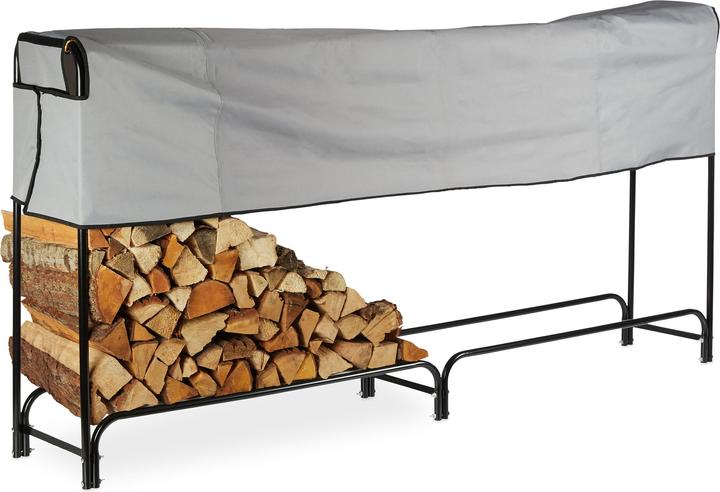 Produktbild Relaxdays Kaminholzregal (245 x 40 x 122 cm)