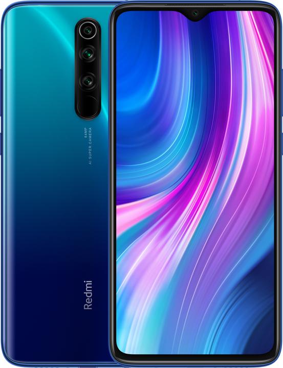 Actual product image Xiaomi Redmi Note 8 Pro (128 GB, Ocean Blue, 6.53", Hybrid Dual SIM, 64 Mpx, 4G)