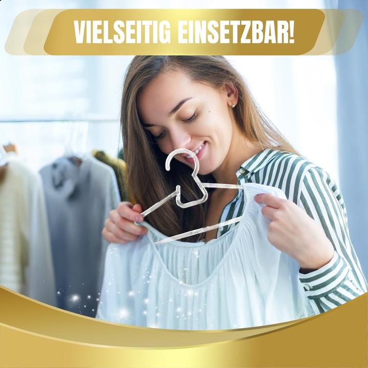 Actual product image DecoBella Set of 6 plastic clothes hangers - Transparent, robust and space-saving (6 x)