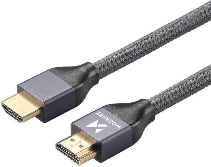 Immagine prodotto Wozinsky cavo HDMI 2.1 8K 60 Hz 48 Gbps / 4K 120 Hz / 2K 144 Hz 1 m Argento (WHDMI-10) (1 m, HDMI)