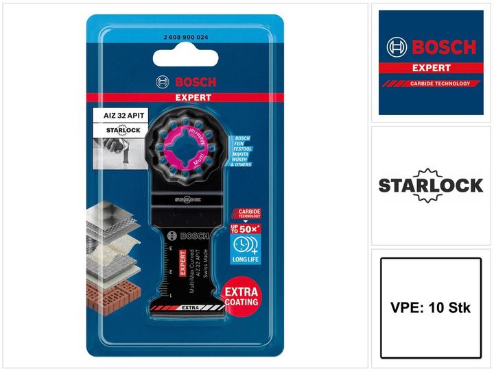 Actual product image Bosch Professional Zubehör EXPERT MultiMax AIZ 32 APIT blade for multifunction tools, 32 mm, 10 pieces