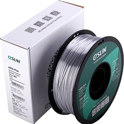 Image du produit eSUN EPLA-SILK 1,75mm SILVER 1kg 3D FILAMENT (PLA, 1.75 mm, 1000 g, Argent)