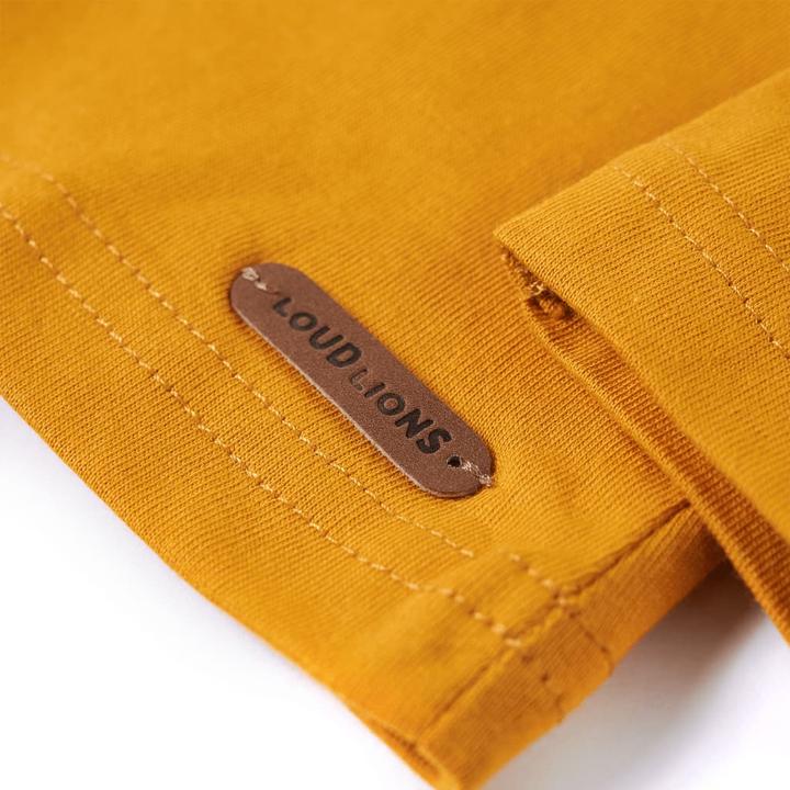 Actual product image VidaXL Children's long-sleeved shirt ochre 116,Material: 100 (116)