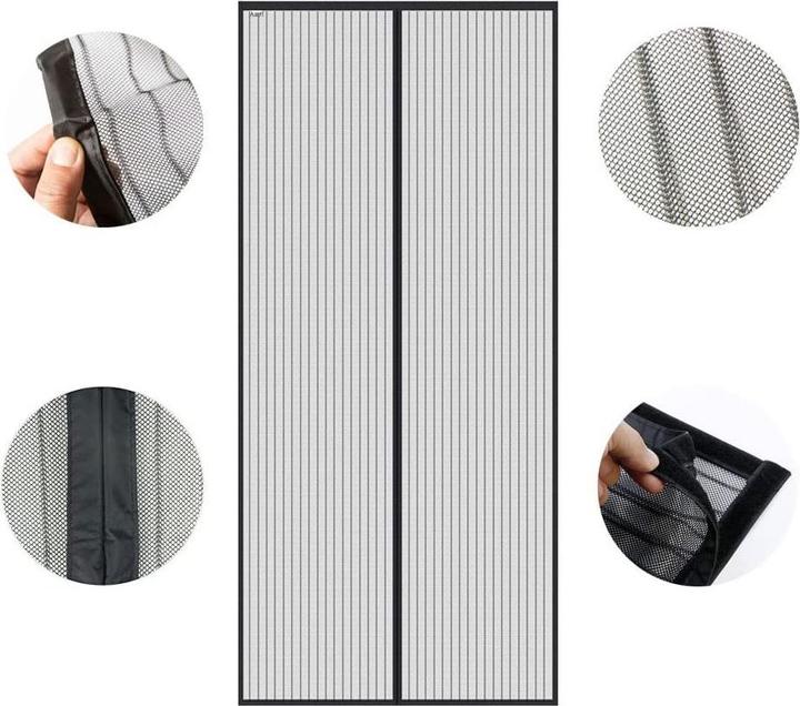 Produktbild Werkstein Magnetischer Tür Insektenschutz Fliegenvorhang Moskitonetz (90 x 220 cm)