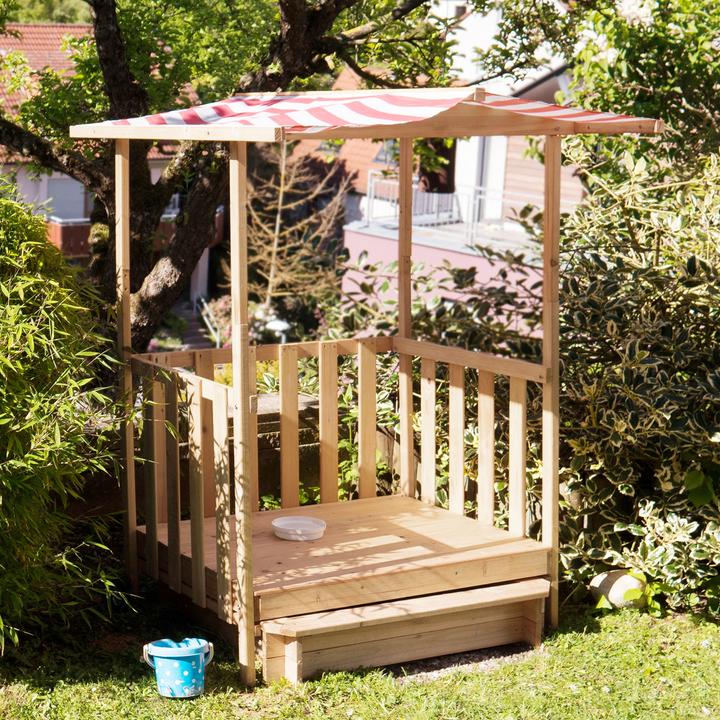 Immagine prodotto tectake Sabbionaia con veranda e tetto 106 x 105 x 137 cm