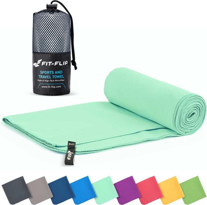 Fit-Flip Mikrofaser Handtuch schnelltrocknend mit Tasche 40x80cm (40 x 80 cm)