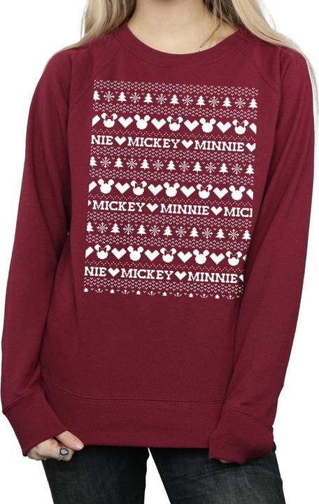 Immagine prodotto Disney Mickey And Minnie Christmas Fair Isle Felpa Donna (L)