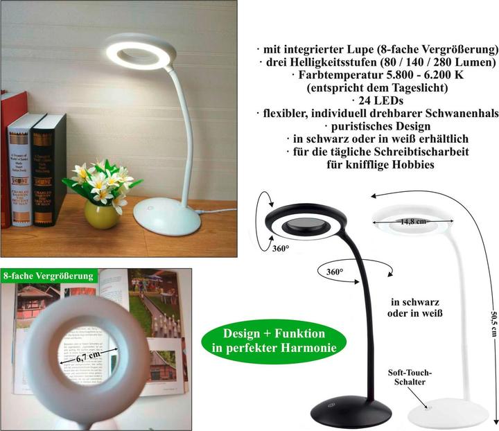 Image du produit Wenko Lampe de bureau avec loupe
