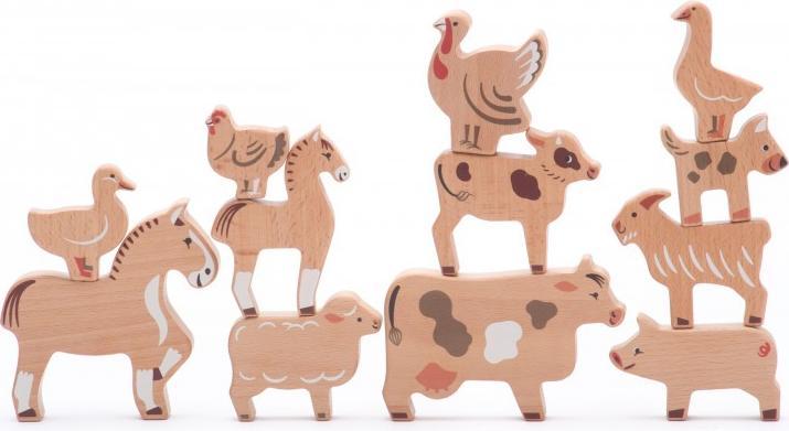 Image du produit Bajo Bauernhoftiere Holz 14 Figuren