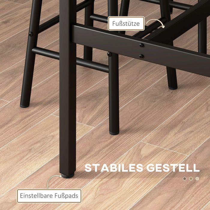 Immagine prodotto Swisshandel24 Set di tavoli da bar, 3 pezzi, marrone rustico