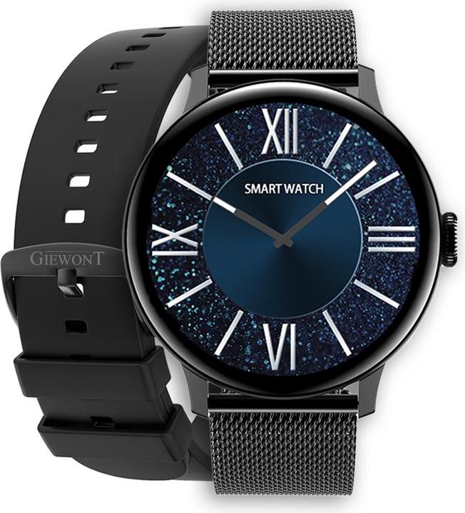 Immagine prodotto Giewont Smartwatch da donna GW330-3 Nero-Cinturino in silicone nero + Bracciale nero
