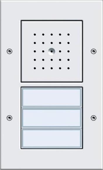 Image du produit Gira Station de porte AP triple blanc pur 126766 (Filaire)