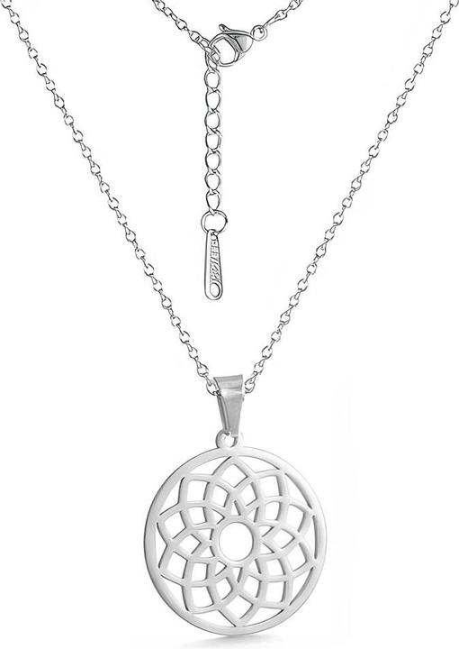 Perlstein Blume des Lebens Ohrringe (Metall)