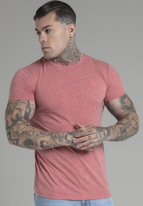 Siksilk T-Shirt Marl T-Shirt in Orange